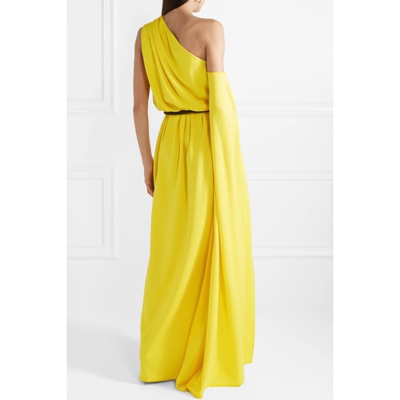RUNWAY MARC JACOBS Belted one-shoulder crepe Greek Goddess gown - Picture 5 of 9